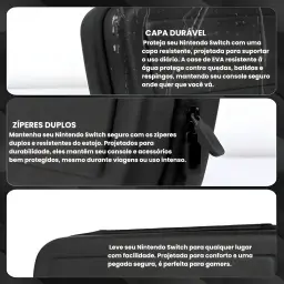 Case para Nintendo Switch e Switch OLED de Viagem - Estojo Rígido de Transporte — imagem 9