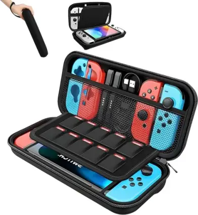 Case para Nintendo Switch e Switch OLED de Viagem - Estojo Rígido de Transporte