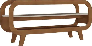 Rack 1,33 mt para TV até 60" com estrutura usinada MDF 15mm THEO cor — imagem 5