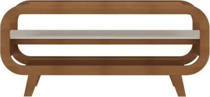 Rack 1,33 mt para TV até 60" com estrutura usinada MDF 15mm THEO cor — imagem 6