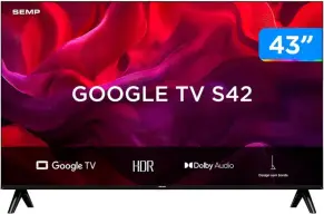 SEMP SMART TV 43" 43S42 FHD GOOGLE TV — imagem 1