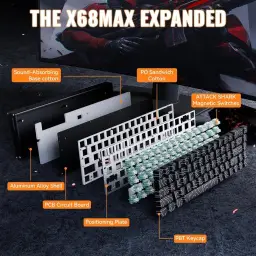 ATTACK SHARK X68MAX HE Teclado gamer de alumínio com fio de gatilho rápido — imagem 8