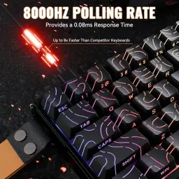 ATTACK SHARK X68MAX HE Teclado gamer de alumínio com fio de gatilho rápido — imagem 3