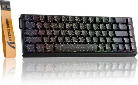 ATTACK SHARK X68MAX HE Teclado gamer de alumínio com fio de gatilho rápido