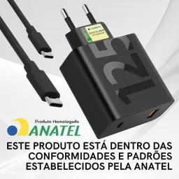 Carregador Turbo 125W Duas Portas + Cabo USB Tipo C de 1m — imagem 4