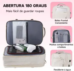 Mochila de Viagem Expansivel Masculina Feminina — imagem 3