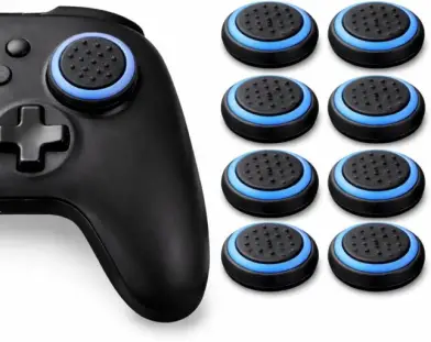 Kit 8 Grip Protetor Analógico Borracha Silicone para Controle Gamer