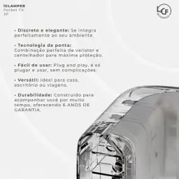 Protetor Contra Surtos Elétricos (DPS) CLAMPER 127/220V, 20 Amperes, 3 Pinos — imagem 6