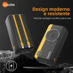 Power Bank 30000mAh, Basike Carregador Portátil 2 Saídas USB-A (até 22.5W) + — imagem 2