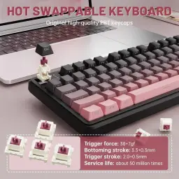 ATTACK SHARK X98 PRO Teclado mecânico sem fio para jogos com tela inteligente — imagem 5