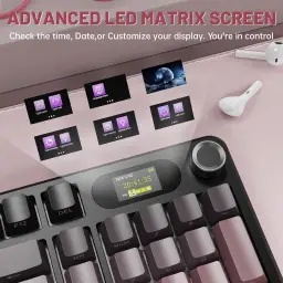 ATTACK SHARK X98 PRO Teclado mecânico sem fio para jogos com tela inteligente — imagem 7