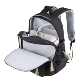 Mochila Masculina Feminina Notebook Viagem Trabalho Escola Escolar Preta Grande — imagem 3