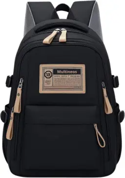 Mochila Masculina Feminina Notebook Viagem Trabalho Escola Escolar Preta Grande — imagem 1