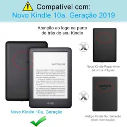 WB Capa Kindle 10a geração - Ultra Leve Auto Hibernação Sensor Magnético — imagem 2