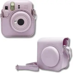 Kit Câmera Instax Mini 12 com pack 10 fotos Mermaid Tail e Bolsa Lilás — imagem 2
