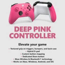 Controle Sem Fio Xbox - Deep Pink, Superfícies Esculpidas Ergonômicas — imagem 2