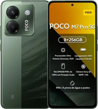 Xiaomi Smartphone POCO M7 Pro 5G 256GB | 8GB/12GB RAM | Processador Ultra