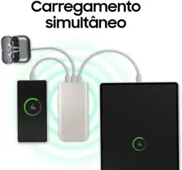 Bateria Carregador Portatil 3x USB-C 20000mAh Super Rapida 45W - Bege — imagem 4