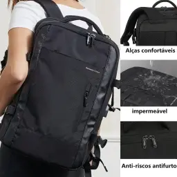 Mochila de Viagem Expansivel Masculina Feminina — imagem 3
