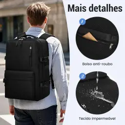 Mochila de Viagem Expansivel Grande Masculina Feminina — imagem 5