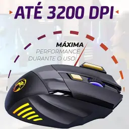 Mouse Gamer Anúbis 7 Botões 3200 DPI Ajustável LED RGB Alta Precisão e — imagem 4