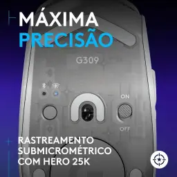 Mouse Gamer sem fio Logitech G309 LIGHTSPEED com Switches LIGHTFORCE — imagem 4