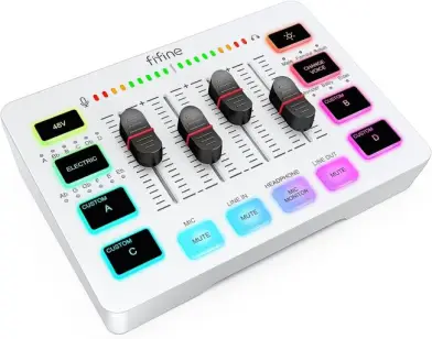 FIFINE Mixer áudio mixer PC streaming