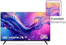 Smart TV HQ 32" HD tela sem bordas Androind 12 design slim HQS32NKHM — imagem 3