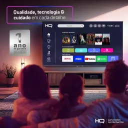 Smart TV HQ 32" HD tela sem bordas Androind 12 design slim HQS32NKHM — imagem 7
