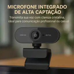 Top 1 Webcam Premium Full HD 1080p com Microfone, USB Plug & Play — imagem 2