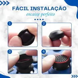 Kit 8 Grip Protetor Analógico Borracha Silicone Botão Controle Gamer Borracinha — imagem 3