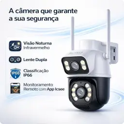 Câmera de Segurança WiFi Externa HD 3MP, IP Sem Fio com Visão Noturna — imagem 2