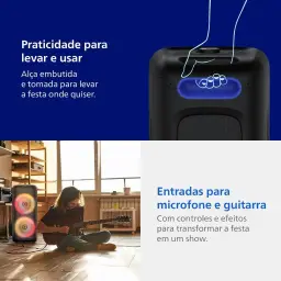 PHILIPS, Caixa de Som Bluetooth Party Speaker, TAX4000/78, com Luzes LED — imagem 4