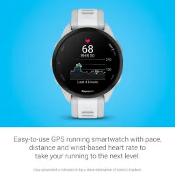 Garmin Relógio Forerunner 165 Branco com Cinza 43mm com Monitor Cardíaco de — imagem 4