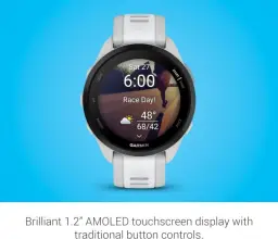 Garmin Relógio Forerunner 165 Branco com Cinza 43mm com Monitor Cardíaco de — imagem 3