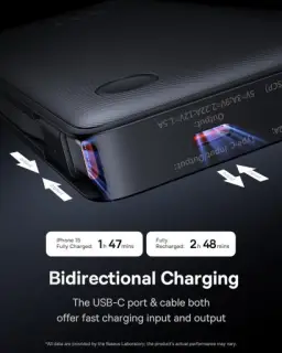 Carregador Portátil Baseus Digital Display Power Bank carregamento rápido — imagem 7
