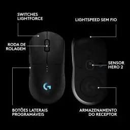Mouse Gamer Sem Fio Logitech G PRO 2 LIGHTSPEED para Destros ou Canhotos — imagem 7