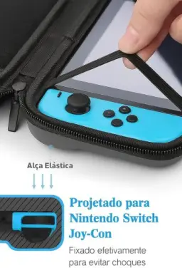 Case para Switch OLED e Switch | Estojo Rígido Portátil com Compartimentos — imagem 5