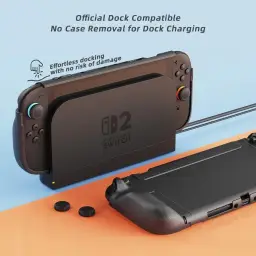 Fit for Nintendo Switch 2 2025 Protective Case with 4 Thumb Grip Caps - — imagem 3