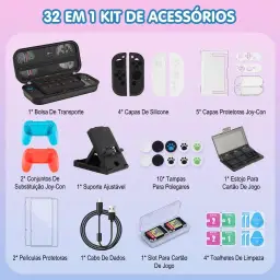 32 in1 Case Estojo Para Nintendo Switch 2 Acessórios Capa Protetora Para Com — imagem 5