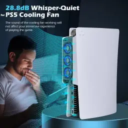 Para ventoinha de refrigeração PS5 com luz LED — imagem 5