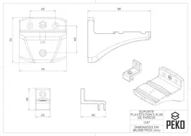 Suporte De Parede Painel Compatível Com Playstation 5 Slim (1247) (Branco) — imagem 4