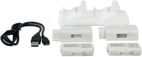 Kit Base Carregador Dock Duplo para Controle Joystick Xbox One Series S/X + 2 — imagem 4