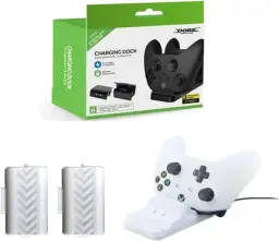 Kit Base Carregador Dock Duplo para Controle Joystick Xbox One Series S/X + 2 — imagem 1