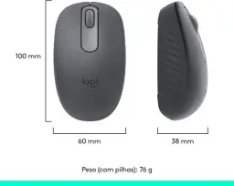 Mouse sem fio Logitech M196 com Conexão Bluetooth, Design Ambidestro Compacto — imagem 8