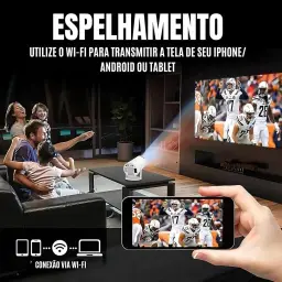 Mini Projetor Portátil 5G Wi-Fi 6 Bluetooth 5.0 Android 11 4K 1080P Full HD — imagem 2