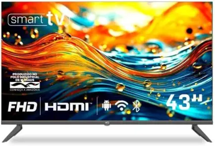 Smart TV HQ 43" Full HD tela sem bordas