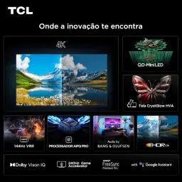 Smart TV TCL 75 Polegadas QLED Mini LED 4K C7K WiFi Bluetooth Google TV 4 HDMI — imagem 4
