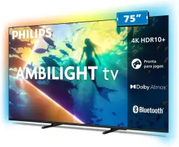 PHILIPS, Smart TV Ambilight 75" 4K, 75PUG8100/78, Comando de Voz — imagem 3