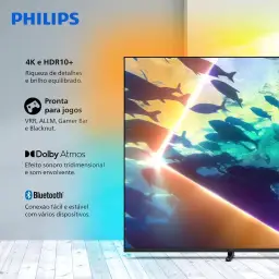 PHILIPS, Smart TV Ambilight 75" 4K, 75PUG8100/78, Comando de Voz — imagem 2